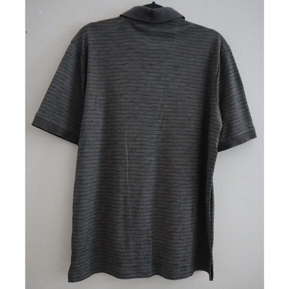 Tommy Bahama ST226446RS Men’s Sz Medium Coal Striped S/S Polo Shirt - Picture 2 of 7